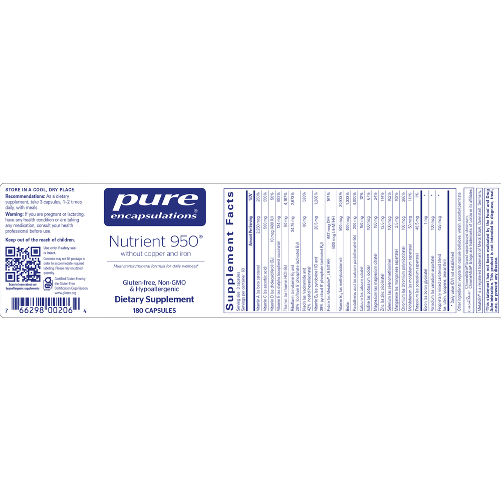 Nutrient 950® without Copper & Iron