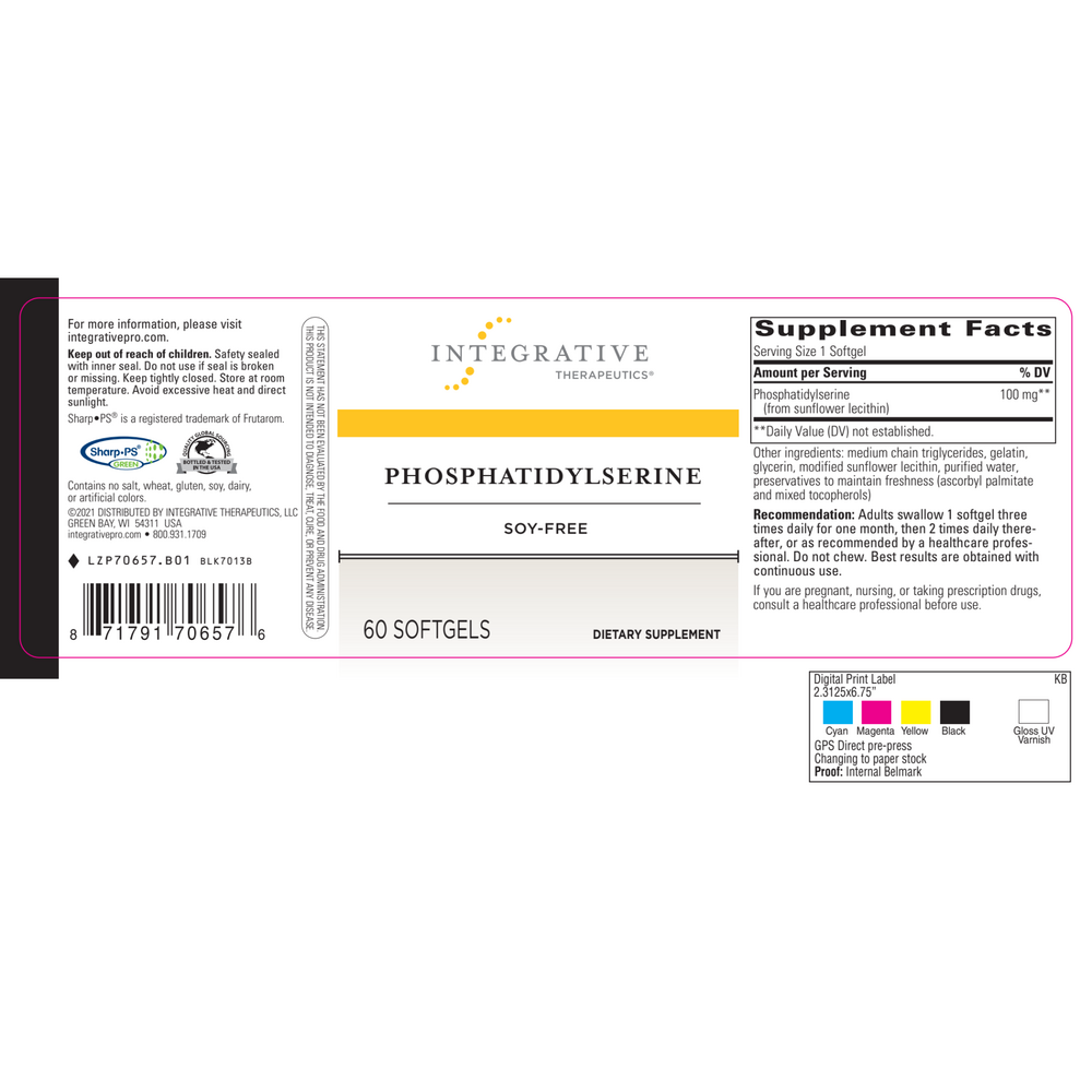 Phosphatidylserine 100mg (soy-free)