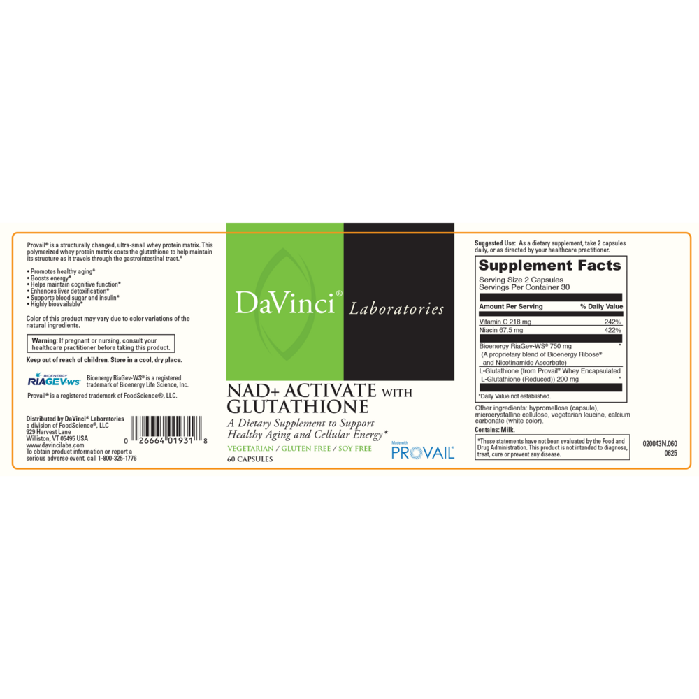 NAD+ Activate with Glutathione