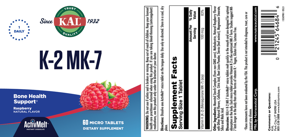 K-2 MK-7 ActivMelt GF Raspberry