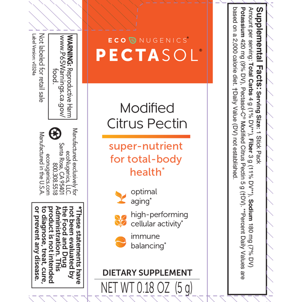 Econugenics Pectasol Plain Powder Stick Packs (15 ct)