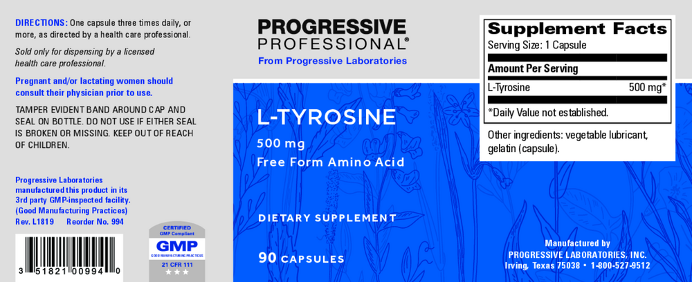 L-Tyrosine 500mg