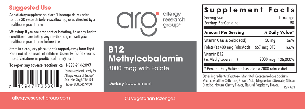 B12 Methylcobalamin 3,000mcg