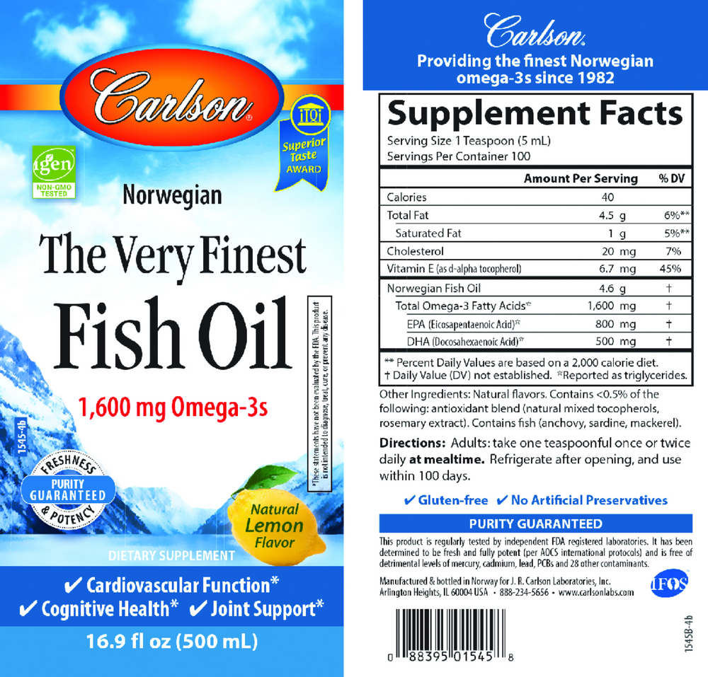 The Very Finest Fish Oil™ Liquid - Lemon