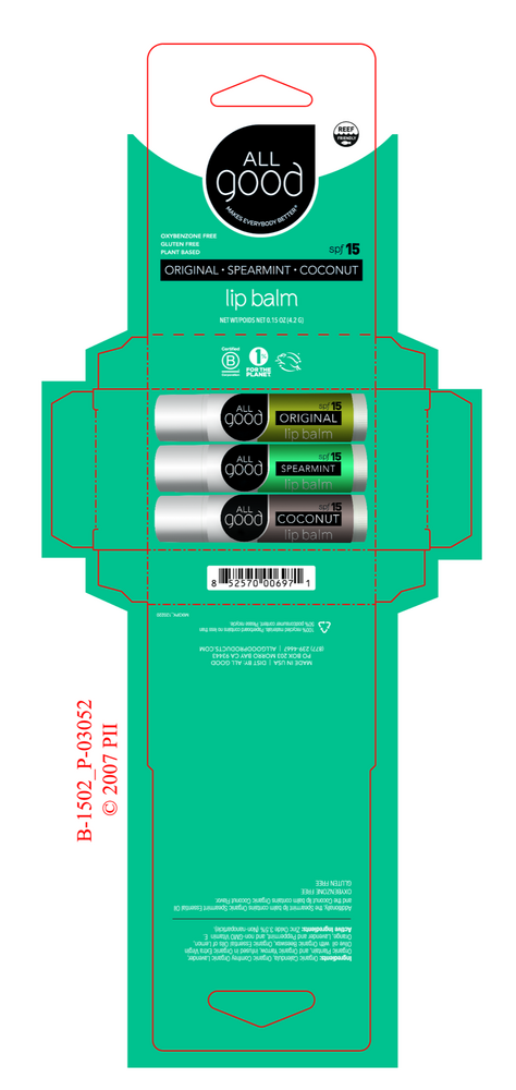 3 Pack Lip Balm - Coconut SPF 15, Spearm