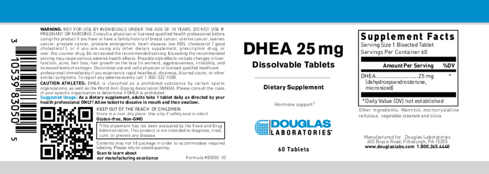 DHEA 25mg (Dissolvable Tablet)