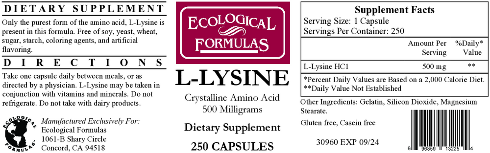 L-Lysine 500mg
