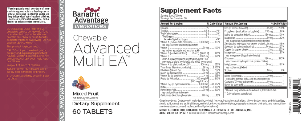 Advanced Multi EA Chewable Mixed Fruit