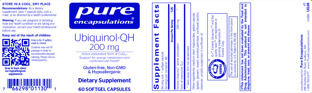 Ubiquinol-QH 200mg