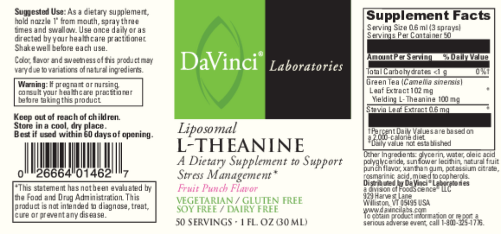 Liposomal L-Theanine