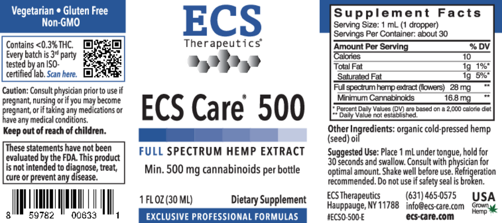 ECS Care™ 500 Hemp Liquid