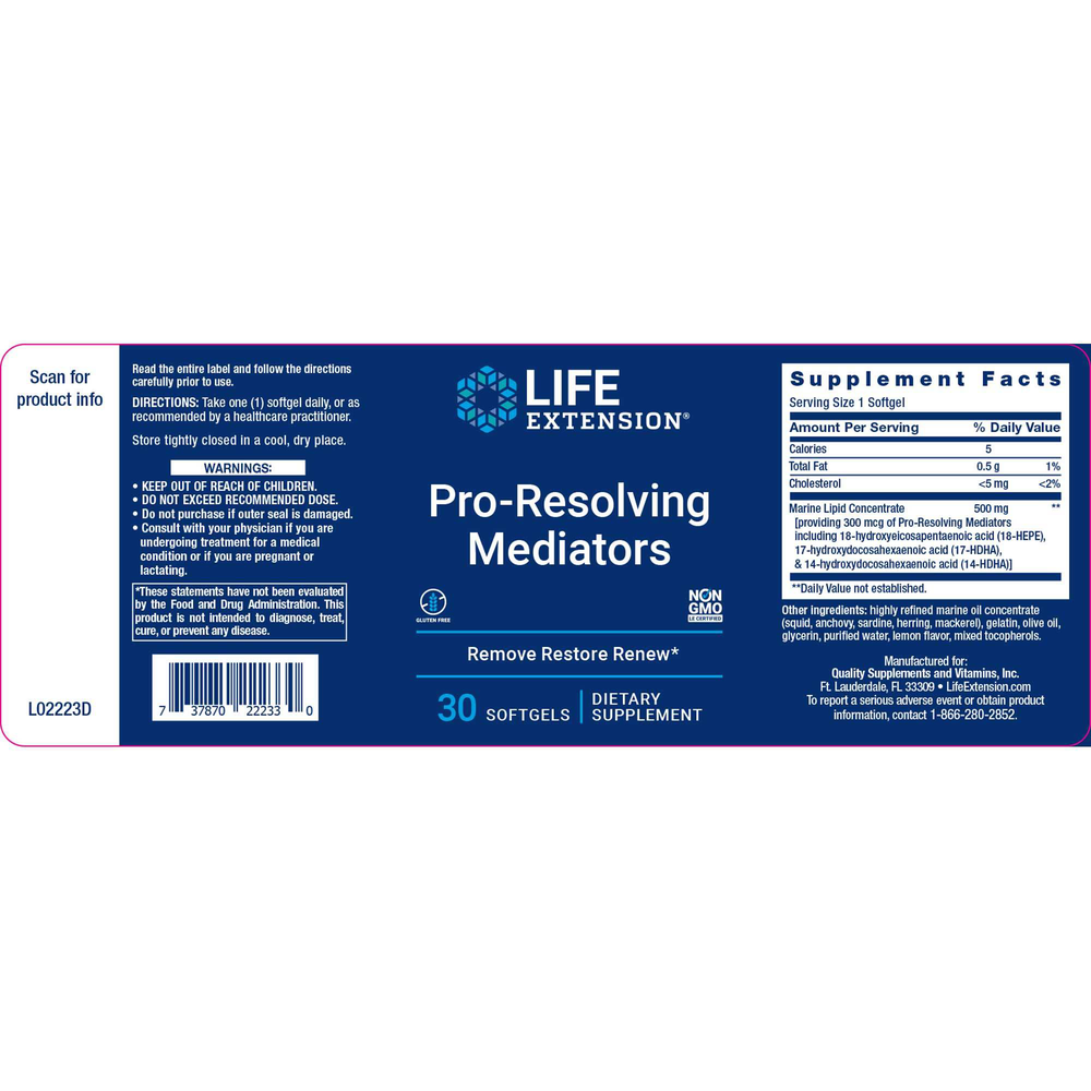 Pro-Resolving Mediators