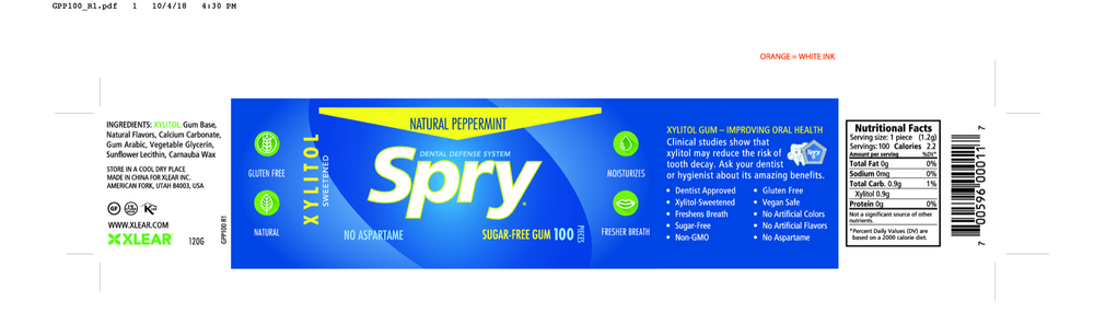 Natural Peppermint Xylitol Gum