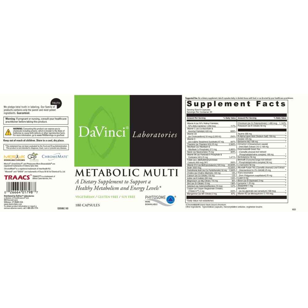 Metabolic Multi (California Only)