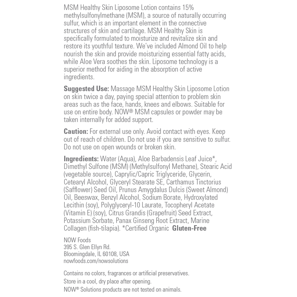 MSM Liposome Lotion