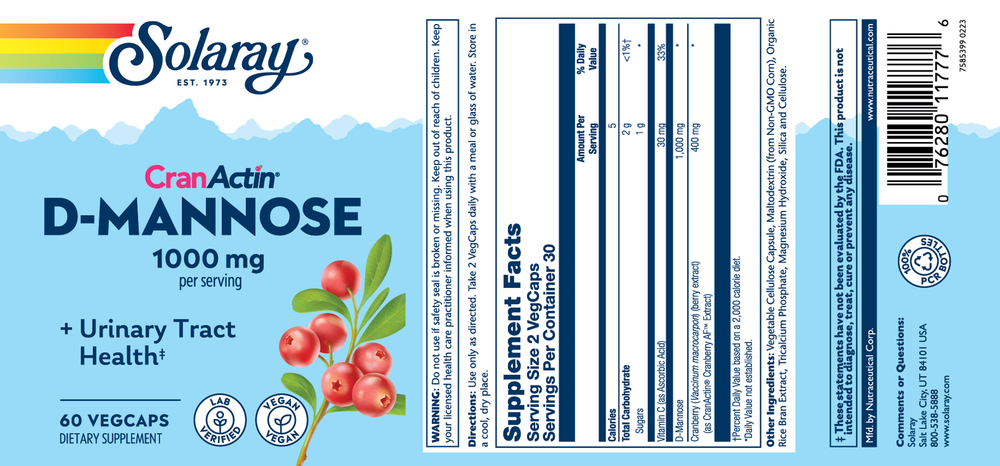 D-Mannose with CranActin Cranberry Extract