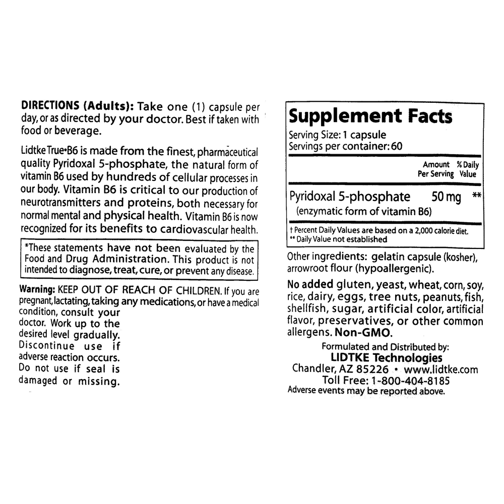 TrueB6 50mg [P-5-P]