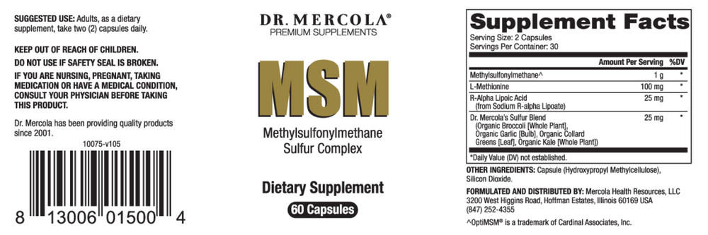 MSM with Organic Sulfer Complex