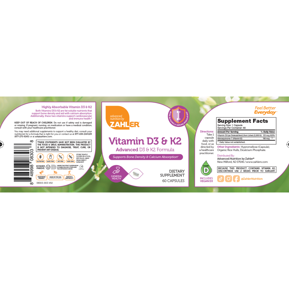 Vitamin D3 & K2 Capsules
