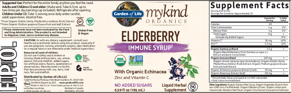 myKind Organics Elderberry Syrup