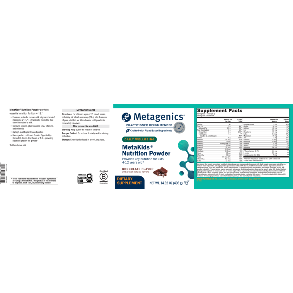 MetaKids™ Nutrition Powder, Chocolate