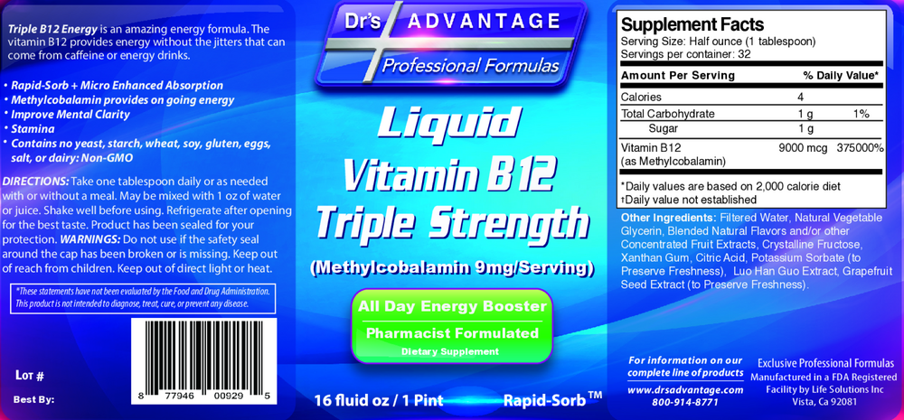 Liquid Vitamin B12 Triple Strength