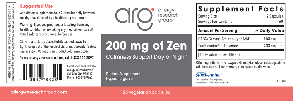 200 mg of Zen Stress Support