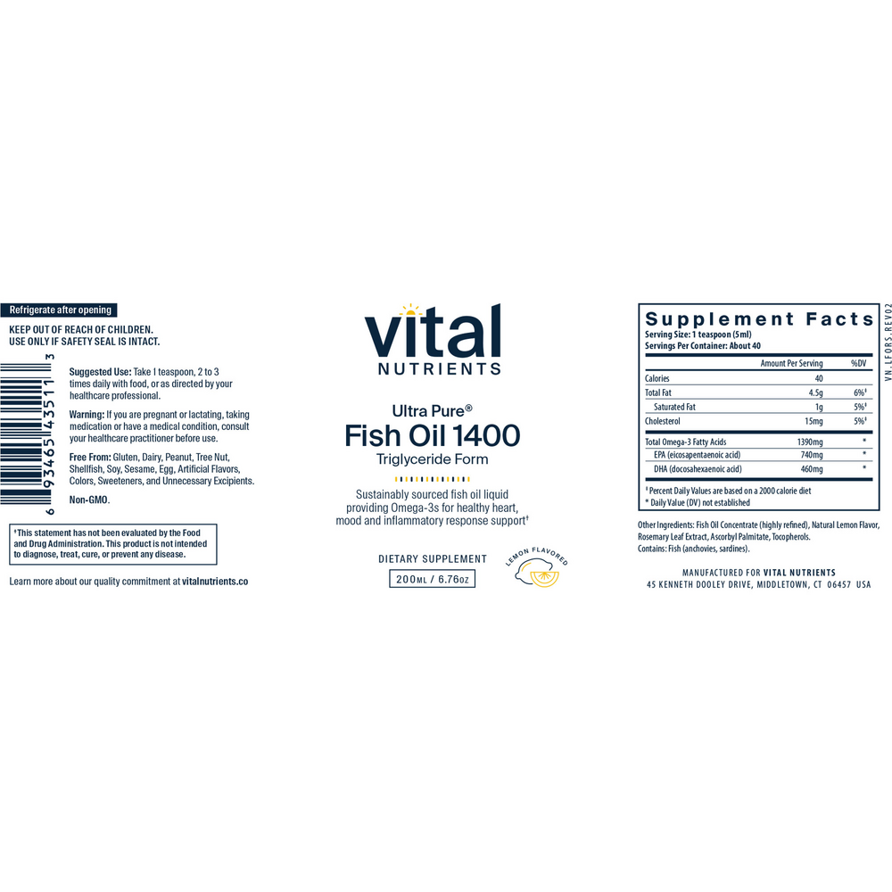 Ultra Pure® Fish Oil 1400