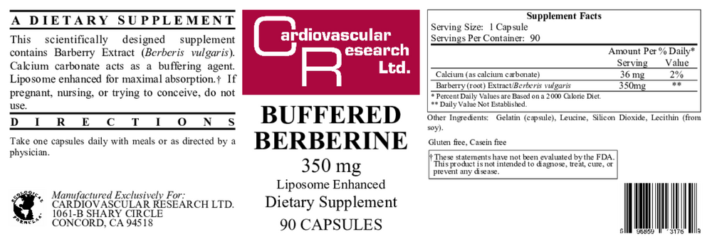 Buffered Berberine 350mg