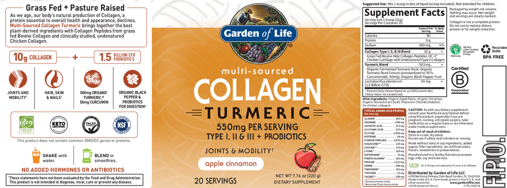 Multi Source Collagen Turmeric Apple Cin