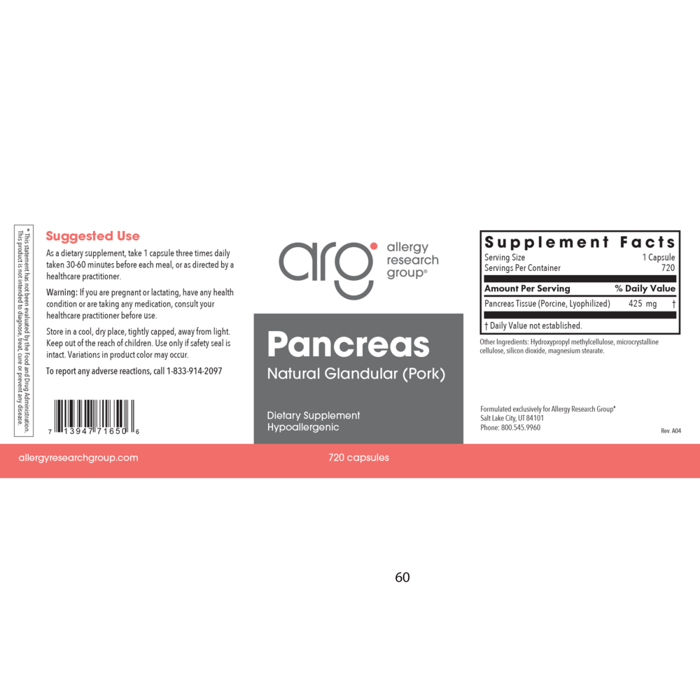 Pancreas Natural Glandular Pork
