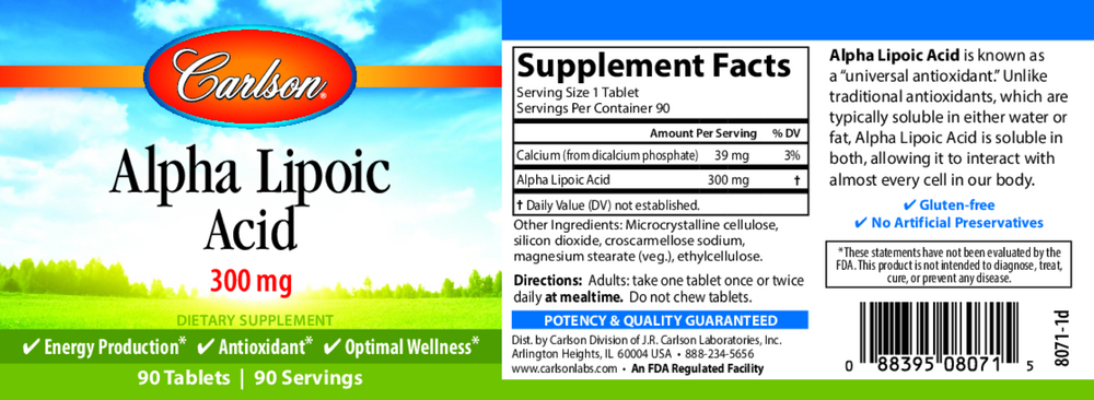 Alpha Lipoic Acid 300mg