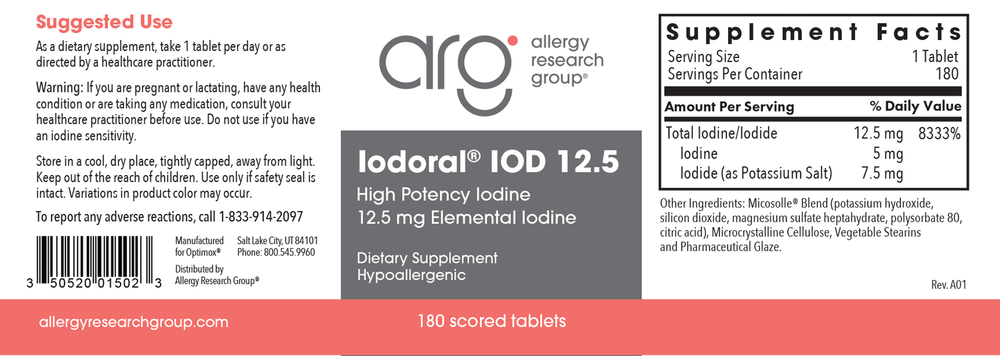 Iodoral 12.5 mg High Potency Iodine