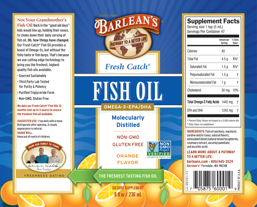 Fresh Catch Fish Oil Orange Flavor Liquid