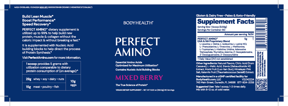 PerfectAmino Powder, Mixed Berry