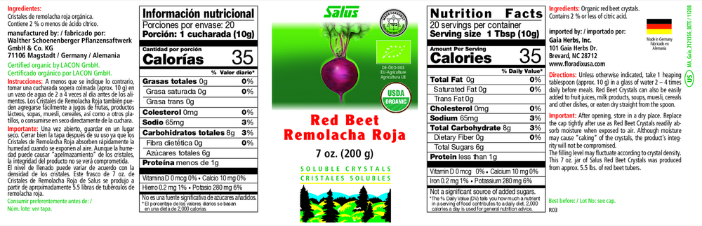 Floradix Red Beet Crystals
