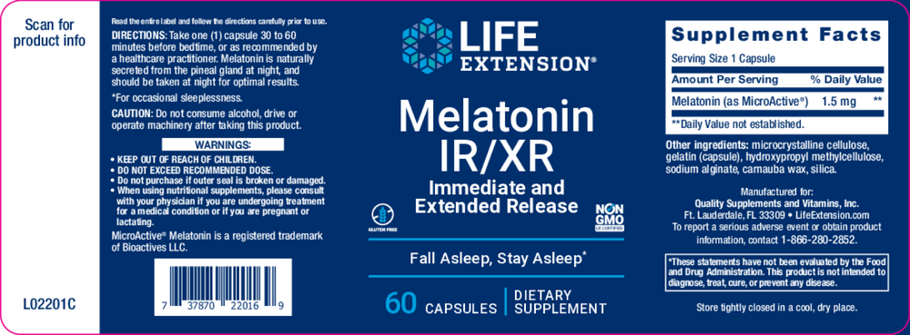Melatonin IR/XR 1.5mg