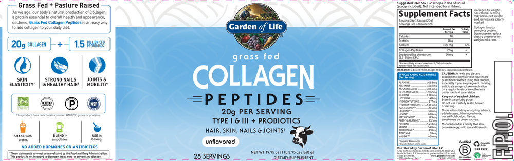 Grass Fed Collagen Peptides