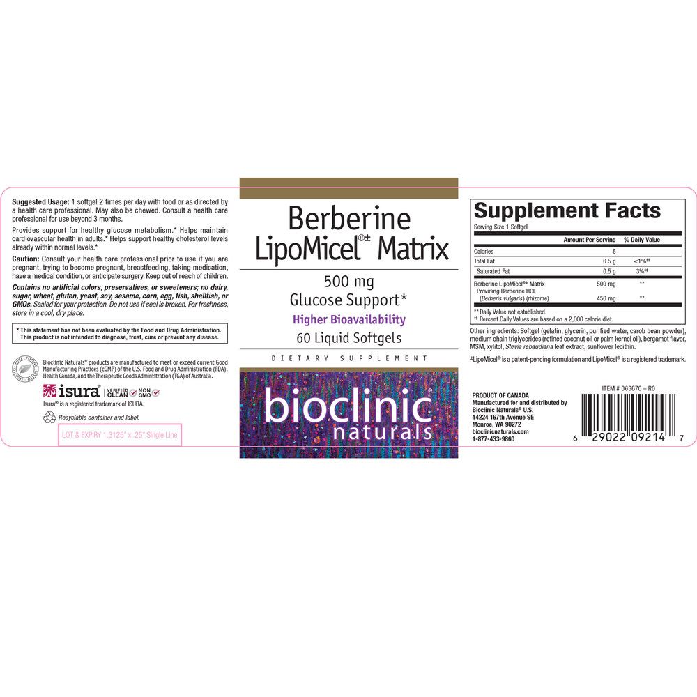 Berberine LipoMicel Matrix