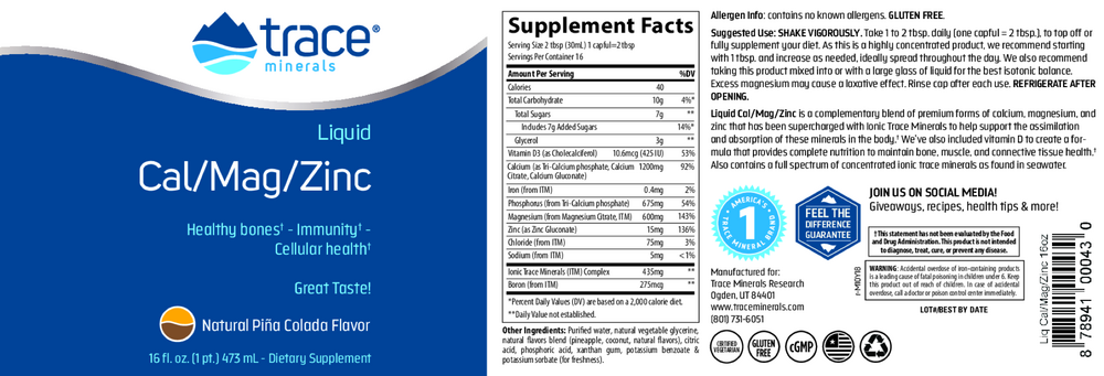 Liquid Cal/Mag/Zinc - Pina Coloda