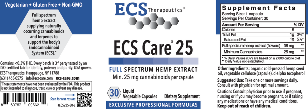 ESC Care® 25 Full Spectrum Hemp (California Only)