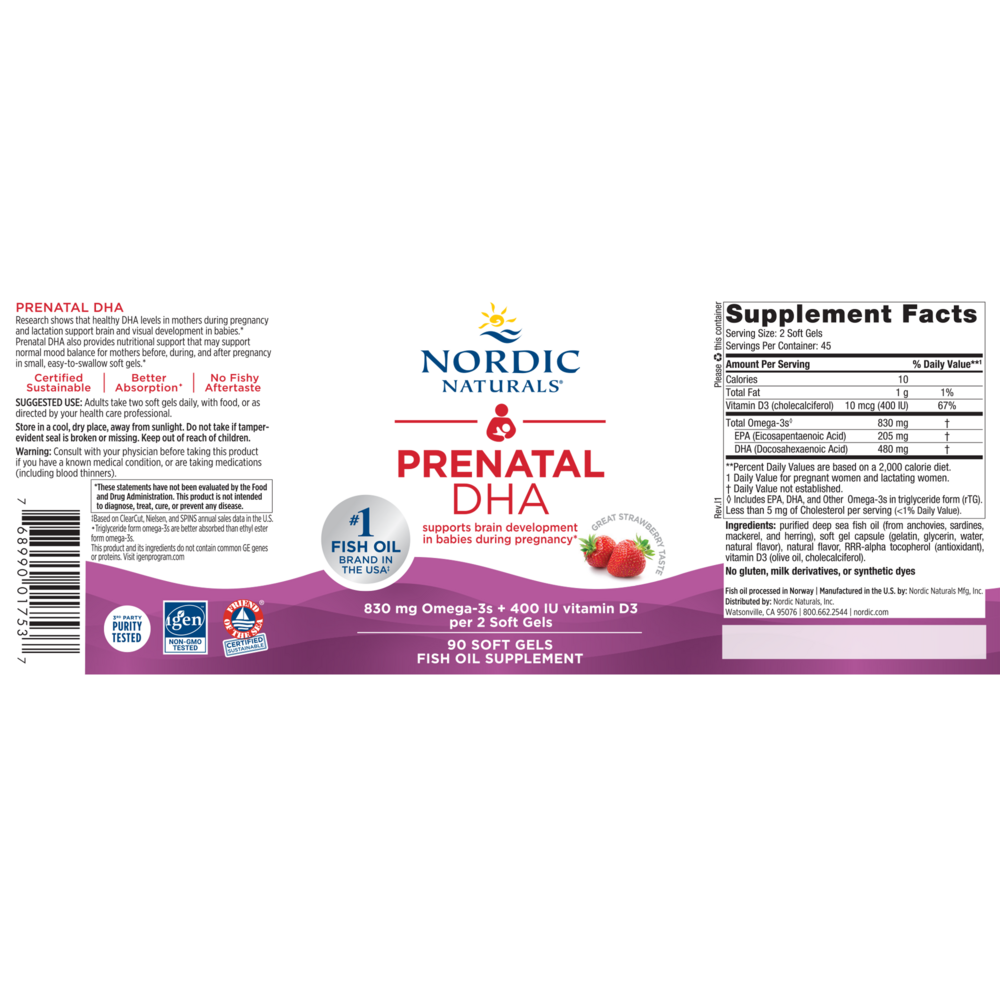 Prenatal DHA, Strawberry