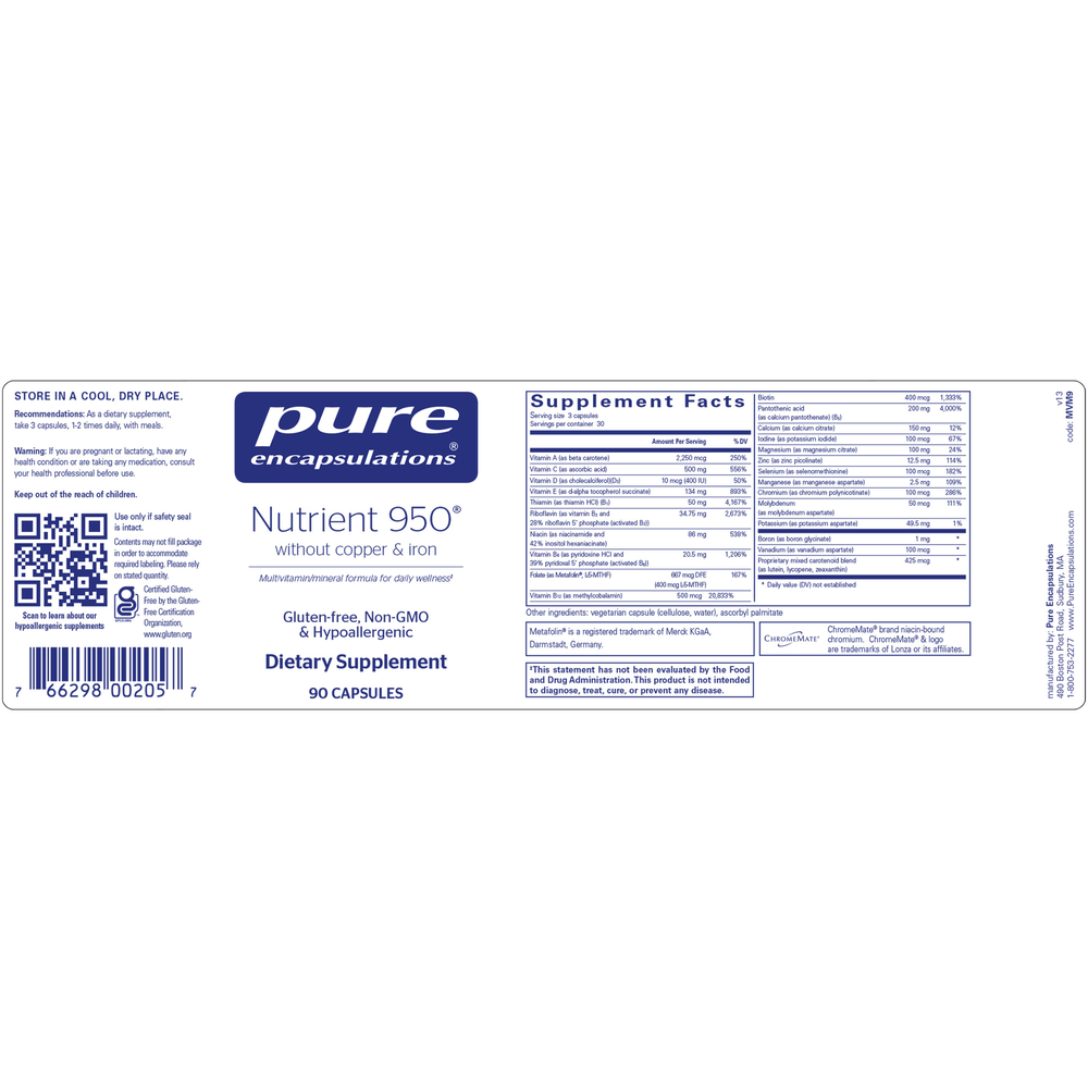 Nutrient 950® without Copper & Iron