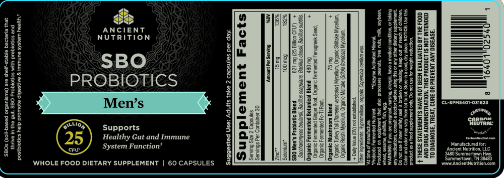 SBO Probiotics Men's