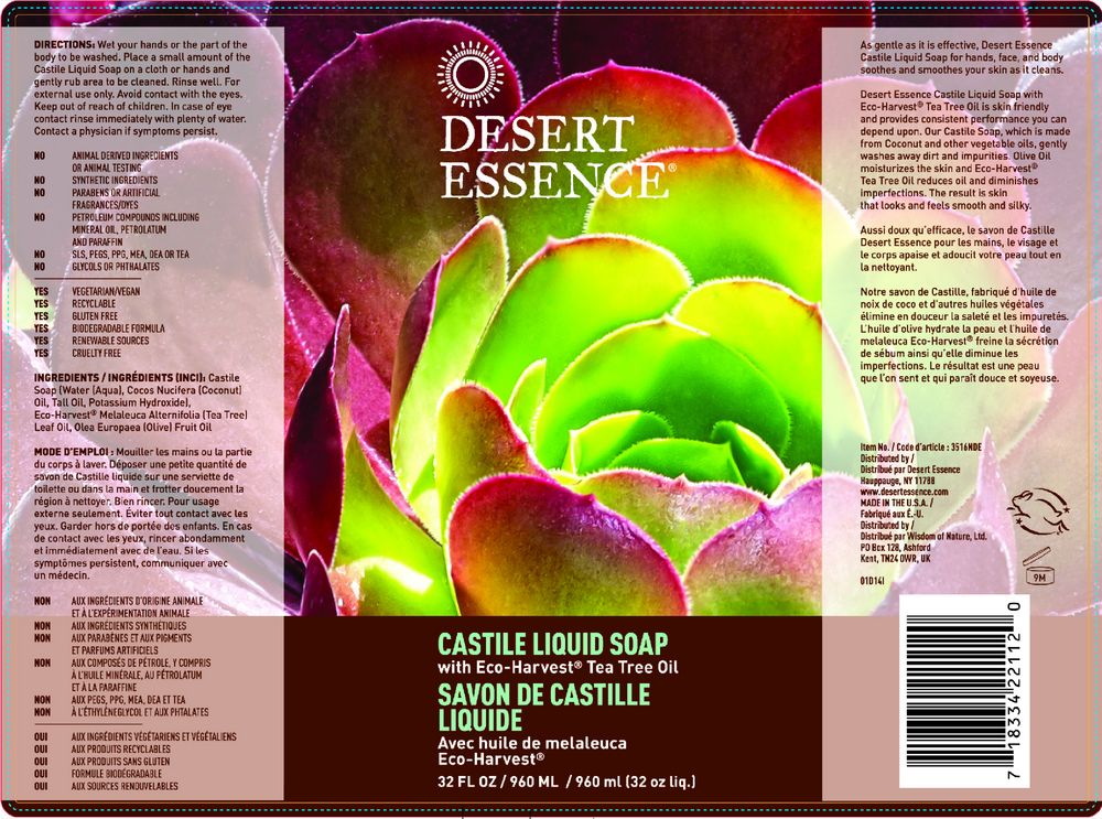 Liquid Castile Soap w/Tea Tree