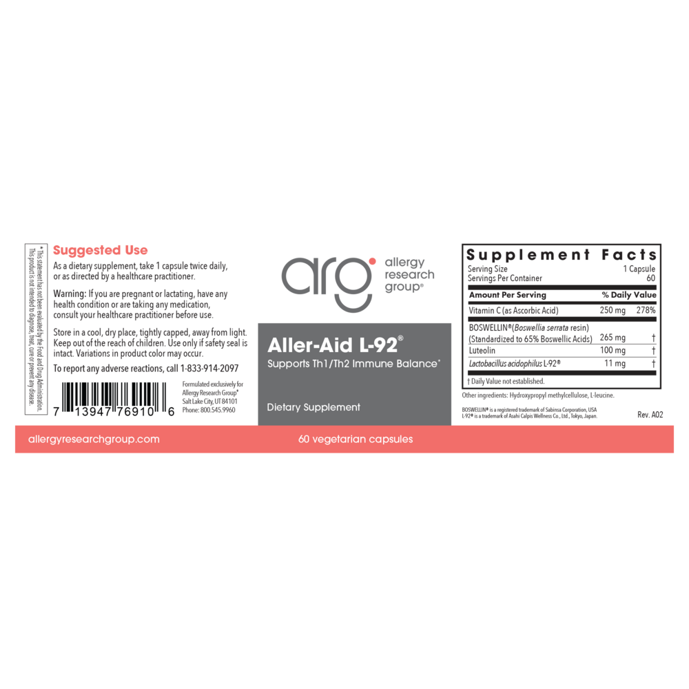 Aller-Aid L-92 with L. acidophilus L-92