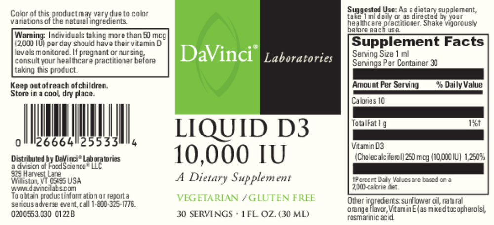 Liquid D3 10,000 IU