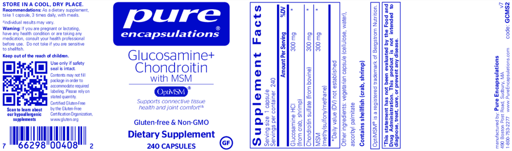 Glucosamine Chondroitin W/ MSM