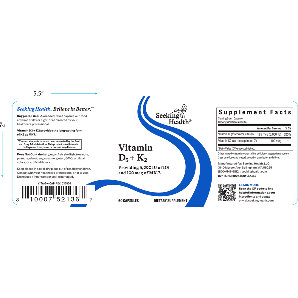 Vitamin D3 + K2