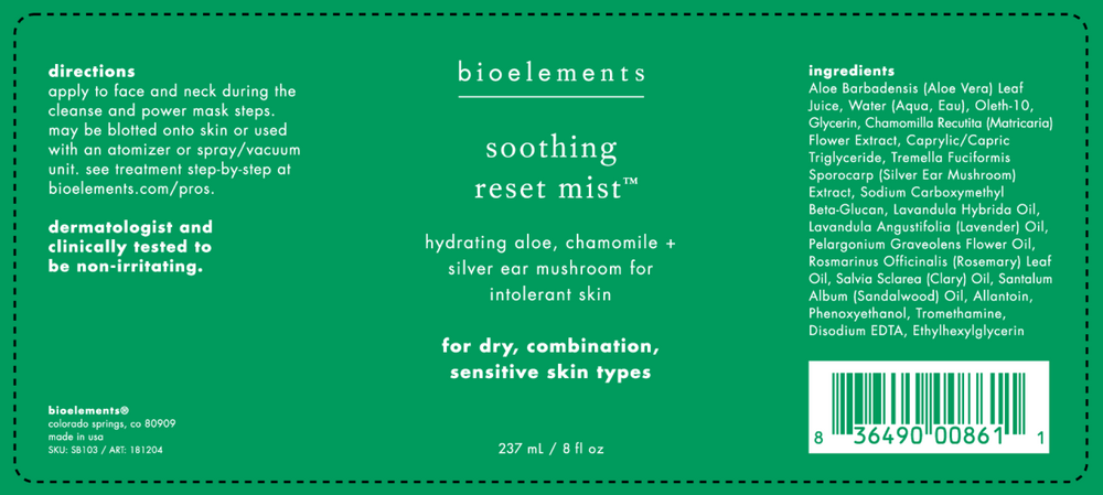 Soothing Reset Mist